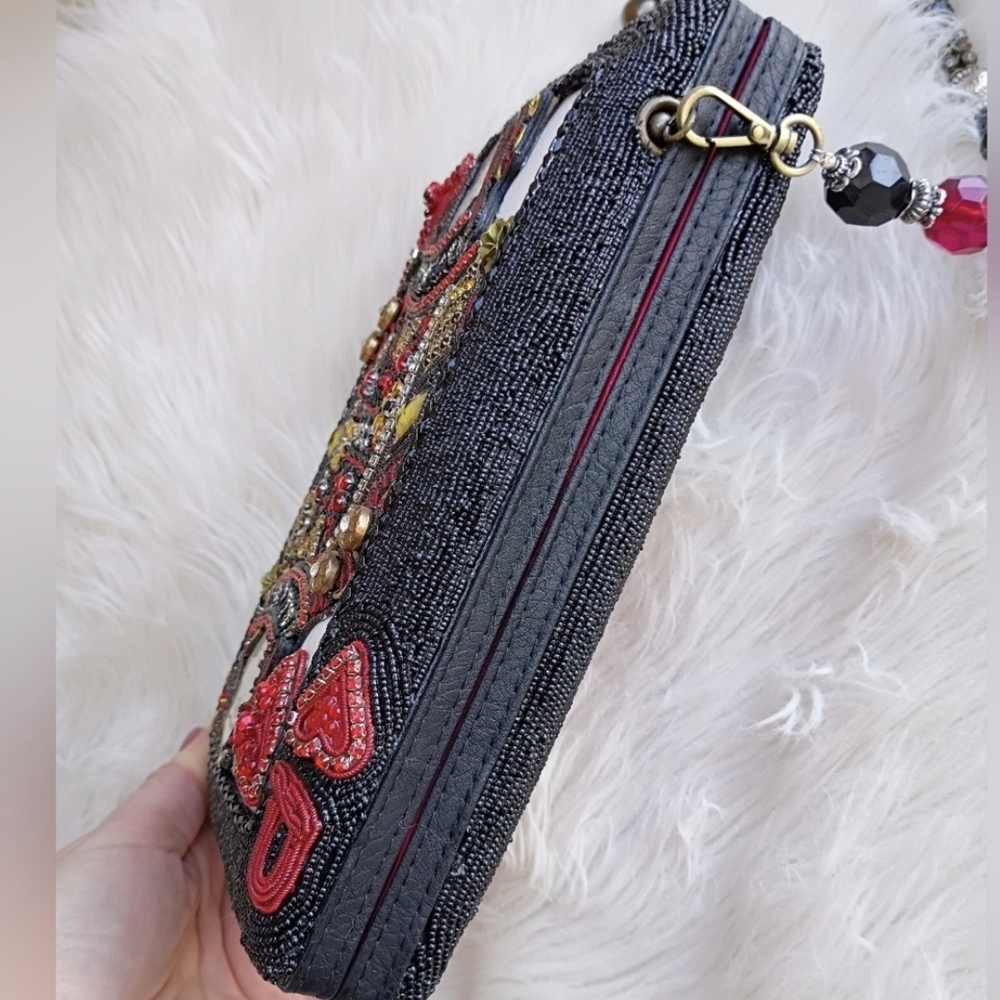 Embellished Mary Jane Queen of Hearts Beaded Bag - Picture 9 of 14